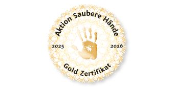 Hier war ein Bild: "AKTION Saubere Hände" Gold-Zertifikat