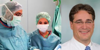 Collage Dr. Christian Glöckner – Operation und Porträt. 
