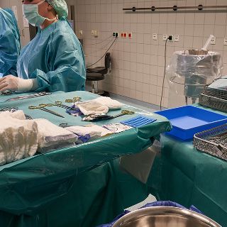 Bildliche Übersicht über Materialien und Instrumente im OP